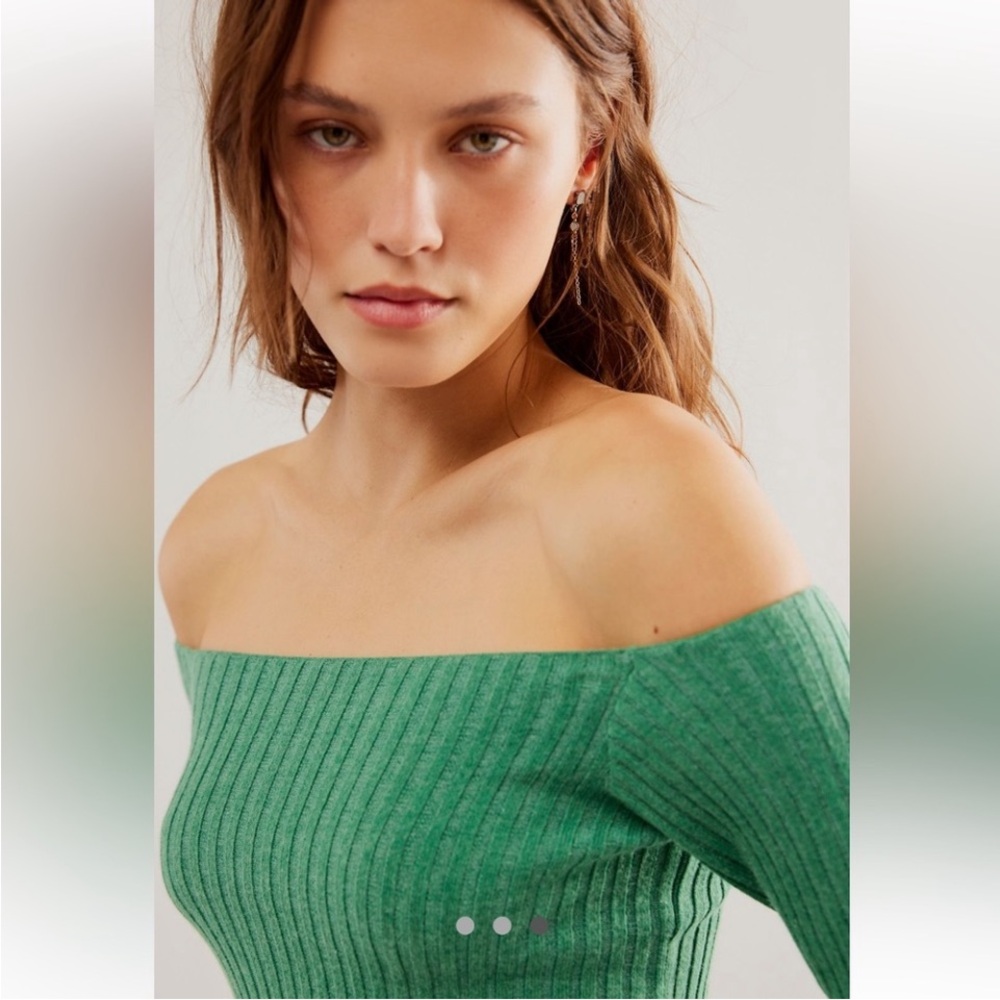 Free People Madeline Green Sweater Small NEW with Tags $78-
